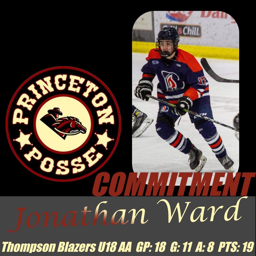 COMMITMENT ANNOUNCEMENT!

The Princeton Posse are pleased to welcome 05 F Jonathan Ward of Kamloops, B.C. Jonathan will bring a high compete level and pace to the Posse lineup this season. 

Jonathan and the rest of the team will hit the ice for Main Camp Sep 6th-11th and are looking forward to getting the season underway. 

#LETSRIDE