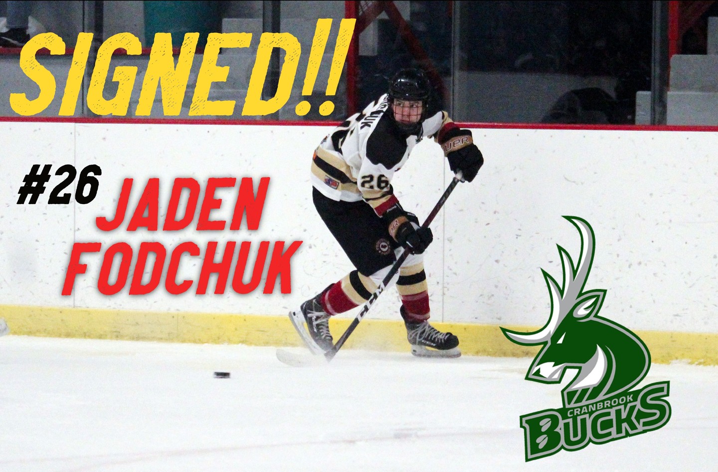 The Posse are proud to announce the advancement of Jaden Fodchuk. Fodchuk has been called up by the Cranbrook Bucks of the BCHL for the remainder of the season. Fodchuk lead the KIJHL in rookie scoring with 19 goals and second in rookie points with 31. Congrats Jaden
