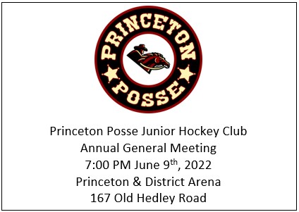 Princeton Posse Junior Hockey Club AGM 2022